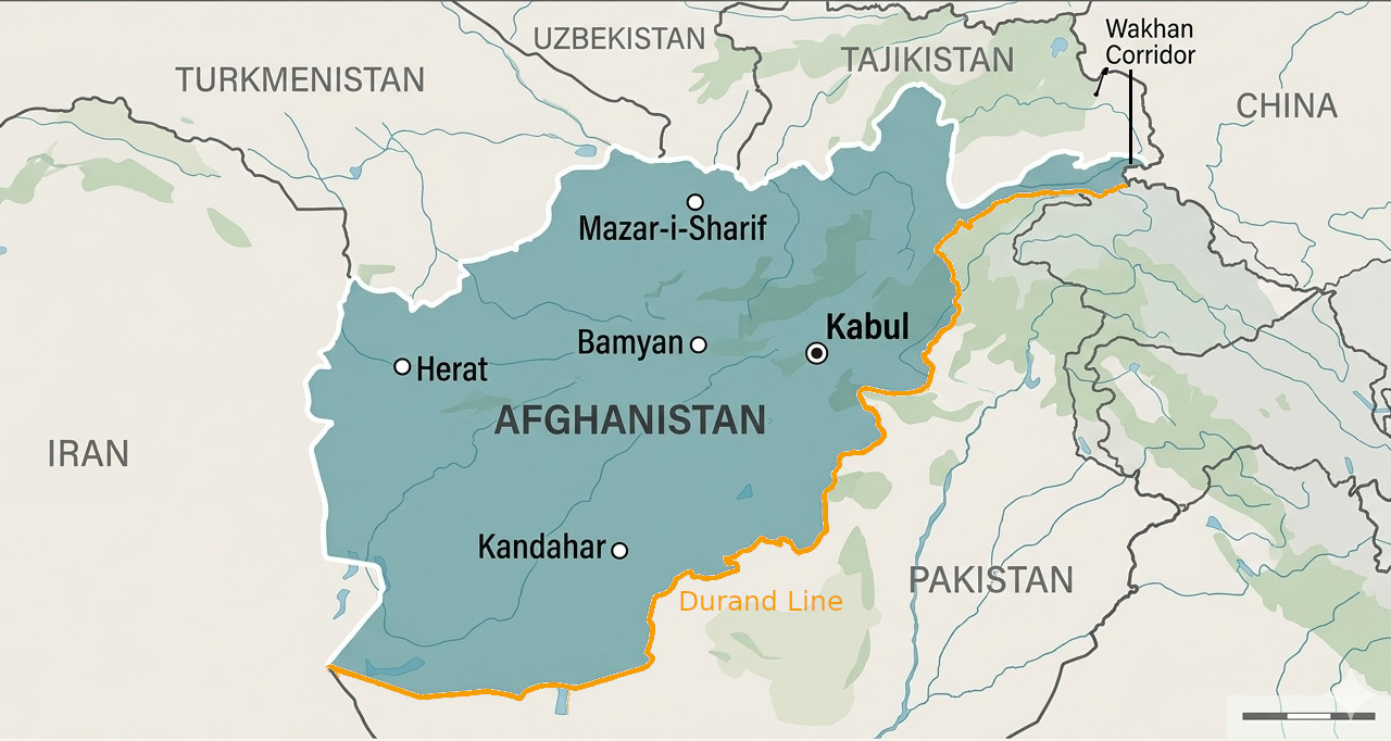 Regional map of Afghanistan