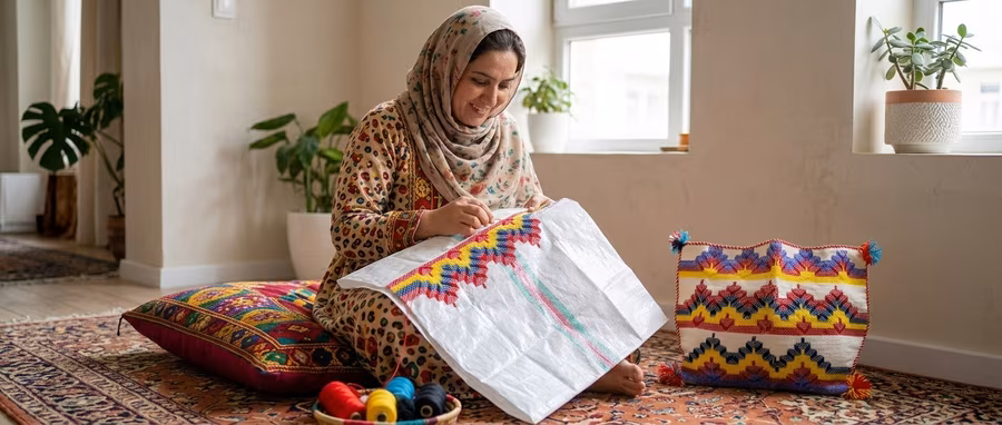 Boji-Dozi: Afghanistan's Sack Embroidery Craft